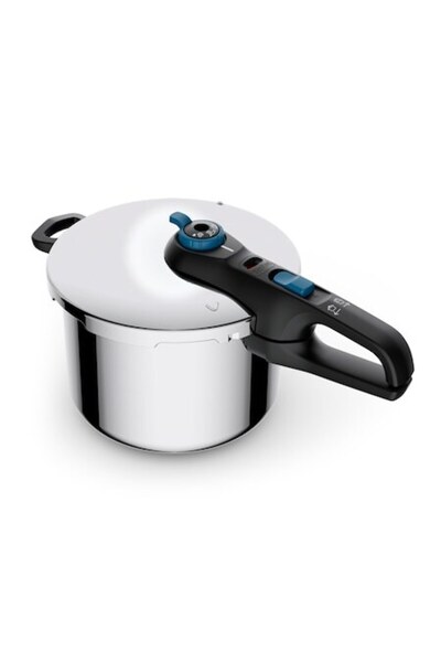TEFAL Oală sub presiune Secure Trendy 8, albastru-aprins, 8 L, oțel inoxidabil