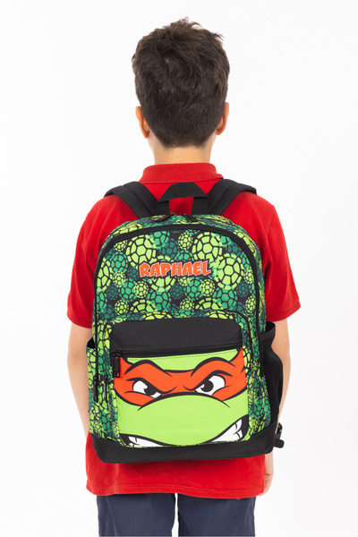 Necati Çanta Licensed Ninja Turtles Raphael Patterned Elementary School Backpack