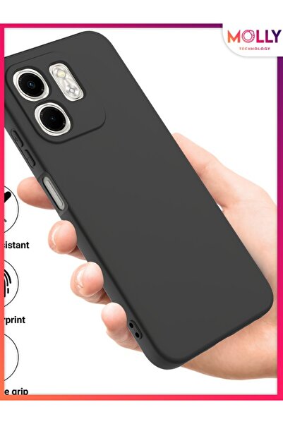 Molly Black Liquid Inside Velvet Matte Silicone Case for Infinix Hot 50I