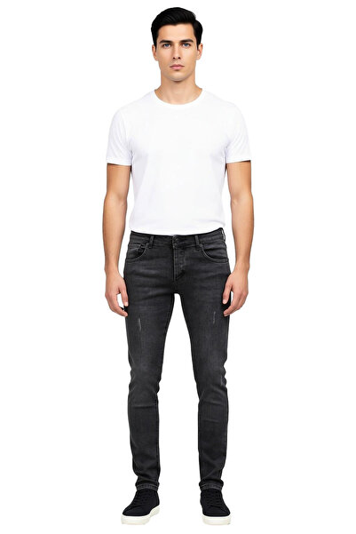 PayBuy Men's Anthracite Nail Detailed Slim Fit Jean Pants Functional Durable Quality Comfortable