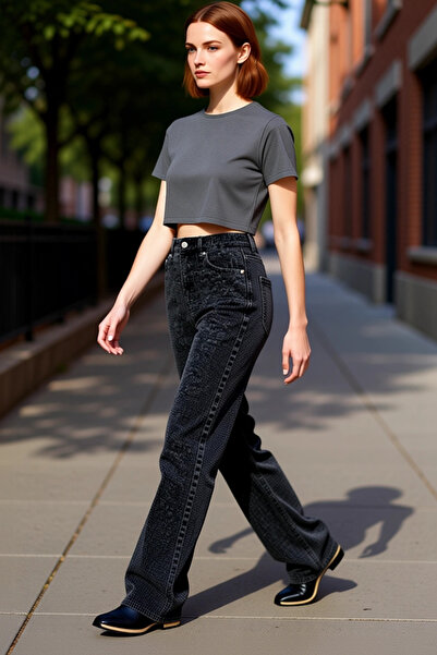 PayBuy Women's Textured Wide Leg Pants Functional Durable Quality Comfortable Aesthetic Premium Stylish