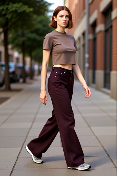 PayBuy Women's Wide Leg Denim Pants Regular Waist Functional Durable Quality Comfortable Aesthetic