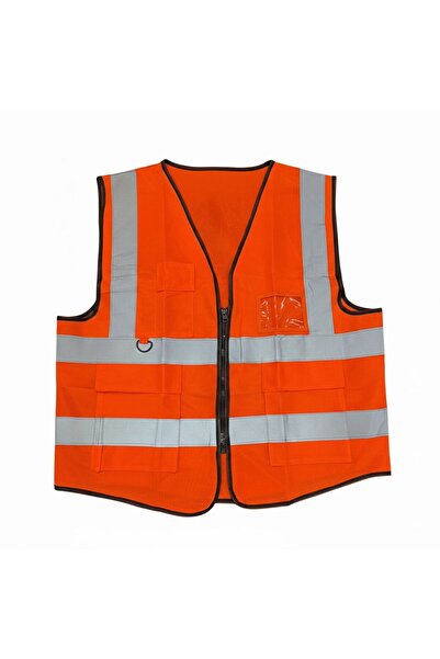 Generic High-quality safety vest for engineers, compliant with EN 20471 specifications, multi-pocket, 360-degree high-visibility reflective.