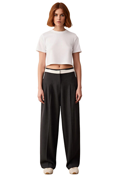 PayBuy Women's Wide-Leg Fabric Pants Additional Fabric Detail Functional Durable Quality Comfortable Stylish