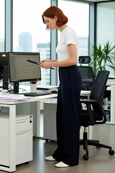 PayBuy Women's Linen Look Wide Leg Pants Functional Durable Quality Comfortable Aesthetic Stylish