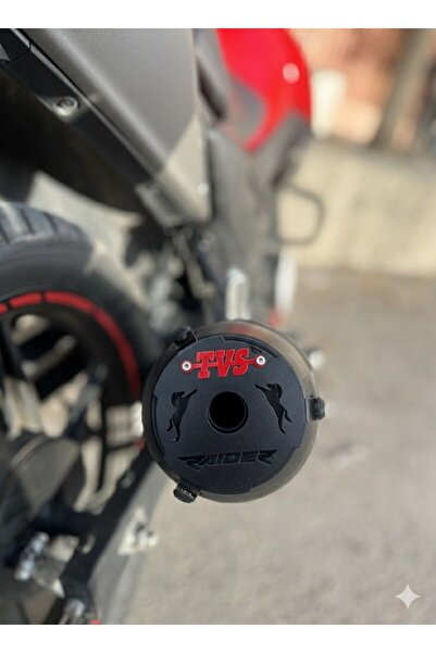 ELİSA TVS RAİDER EGZOZ KAPAĞI KORUMASI SİYAH+KIRMIZI