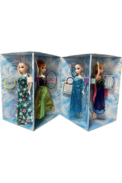 Frozen Magic Cube Set 4 Frozen Dolls, 2 Anna+ 2 Elsa, 4 Different Dresses, Freeze Princess Vogue Style
