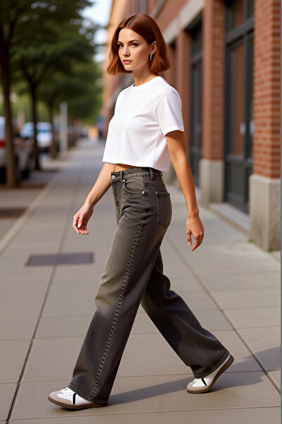 PayBuy Women's Wide Leg Denim Pants Functional Durable Quality Comfortable Aesthetic Premium Stylish