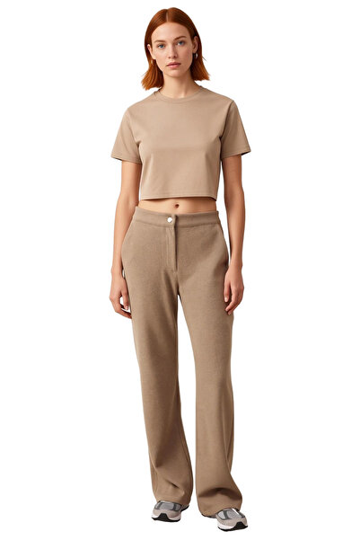 PayBuy Velvet Textured Wide Leg Women's Trousers Functional Durable Quality Comfortable Aesthetic Stylish