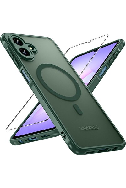 Kipgsm Samsung Galaxy A07 Uyumlu Ekran Koruyuculu Kılıf Magsafe Sarj Destekli...