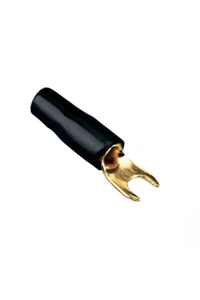 ACV Fork type terminal lug 20mm2 M4 gold plated black insulated 30.4420-03