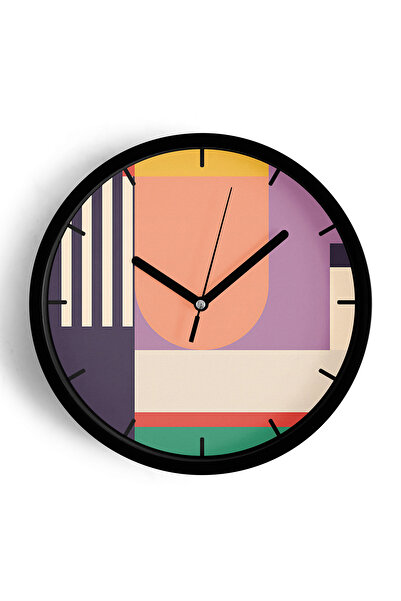 JHAAR Ceas de perete modern cu tematică geometrică abstractă - 30 cm - Carcas...