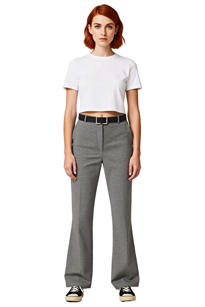 PayBuy Women's High Waist Plaid Pattern Flare Pants Functional Durable Quality Comfortable Sports