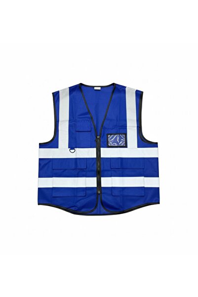 Generic High-quality safety vest for engineers, compliant with EN 20471 specifications, multi-pocket, 360-degree high-visibility reflective.