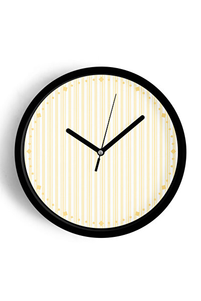 JHAAR Ceas de perete cu design modern și dungi colorate - 35 cm - Carcasă nea...