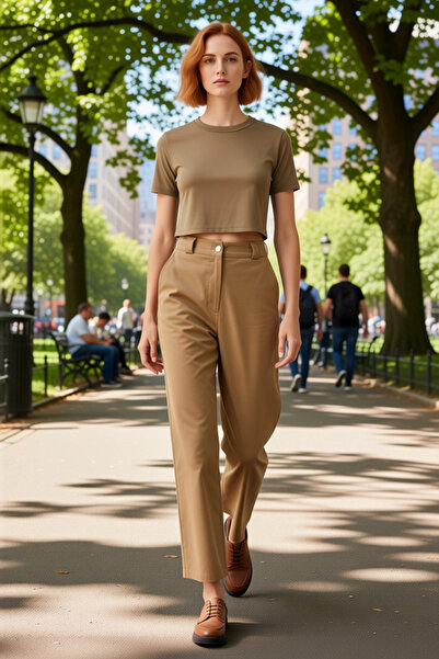 PayBuy Women's Velvet High Waist Straight Cut Trousers Functional Durable Quality Comfortable Aesthetic