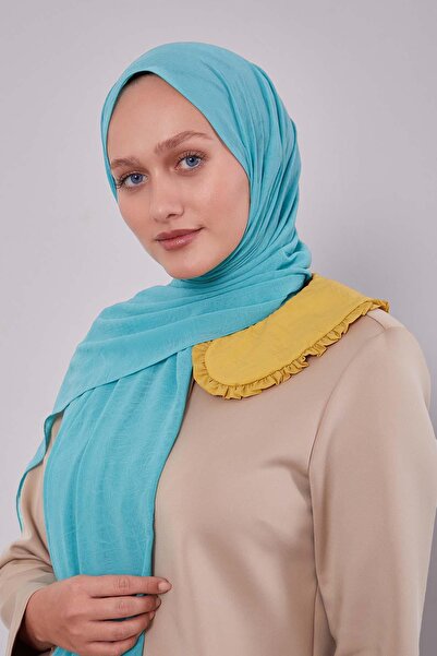 Levidor Green Frozen Crepe Shawl