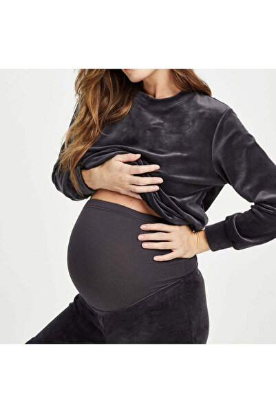Flamour Boutique Velvet Maternity Tracksuit
