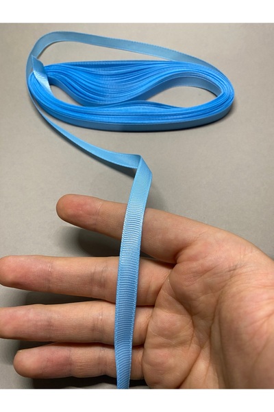 Massaltay Blue Grosgrain Ribbon 1 cm 5 Meters – Durable Ribbon, Hobby Craft, Packaging and Decoration Ribbon
