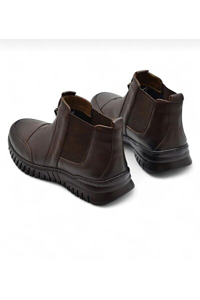 YADE MODA Genuine Leather Full Orthopedic Special Sole Cold Weather Resistant Rubber Sole Mother Boots