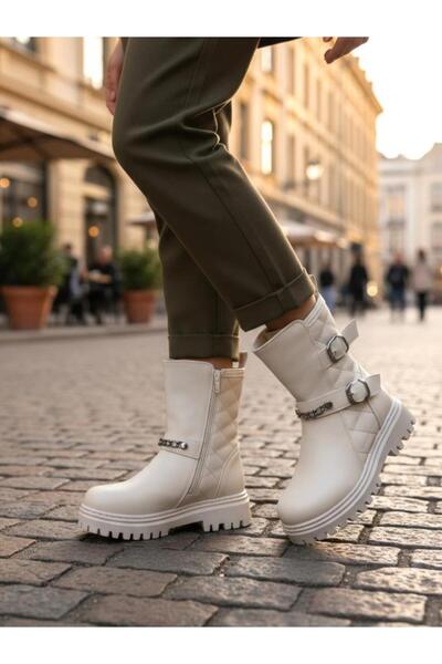 MARKABONİ Χειμερινές μπότες για κορίτσια με αγκράφα με αλυσίδα, ανθεκτικές στο νερό και το κρύο, αντιολισθητικές, χοντρή σόλα, χειμερινές μπότες