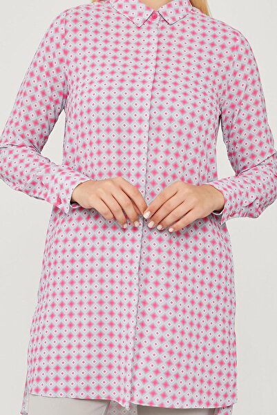 Levidor Φούξια τουνίκ με τετράγωνο σχέδιο