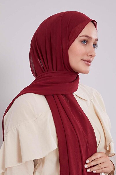 Levidor Burgundy frozen crepe shawl