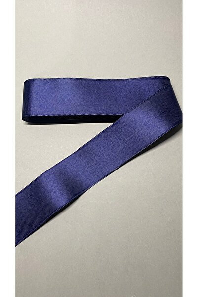 Massaltay Navy Blue Satin Ribbon 4 cm 5 Meters – Decorative Ribbon, Hobby and Henna Decoration, Packaging Ribbon