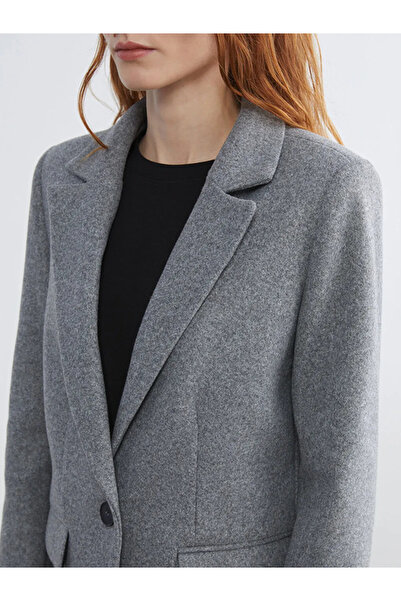 LC Waikiki Lcw Vision Gray Women's Cashmere Blazer Jacket