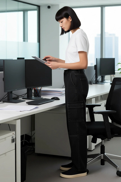 PayBuy Men's Loose Fit Cargo Pocket Detailed Denim Trousers Functional Durable Quality Comfortable Stylish