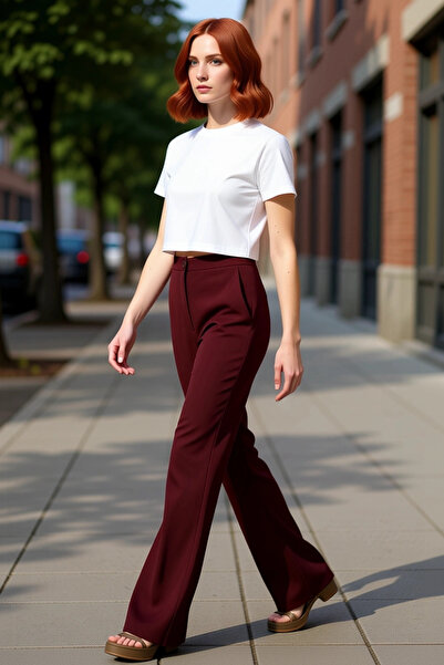 PayBuy Pantaloni talie înaltă Flare Woven pentru femei Funcțional Durabil Cal...