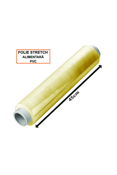 OEM Folie alimentară extensibilă, PVC, 10 µm, 45 cm, 1080 g