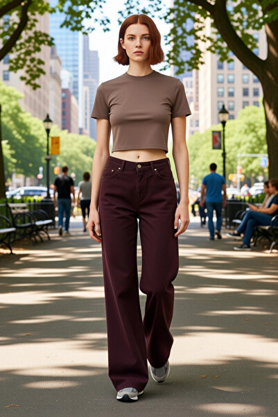 PayBuy Women's Wide Leg Denim Pants Regular Waist Functional Durable Quality Comfortable Aesthetic