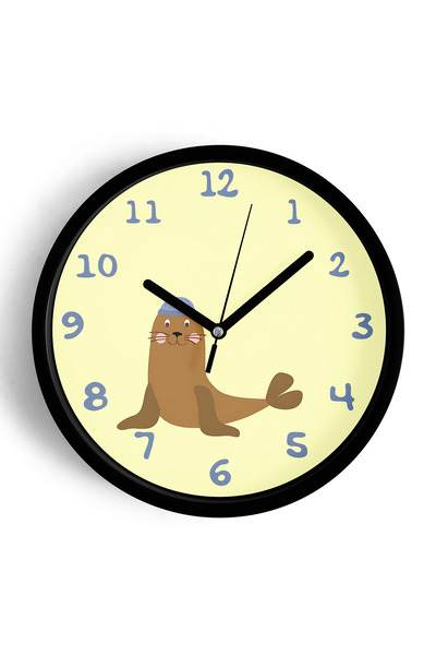 JHAAR Ceas de perete drăguț pentru camera copiilor în formă de focă - 42cm - ...