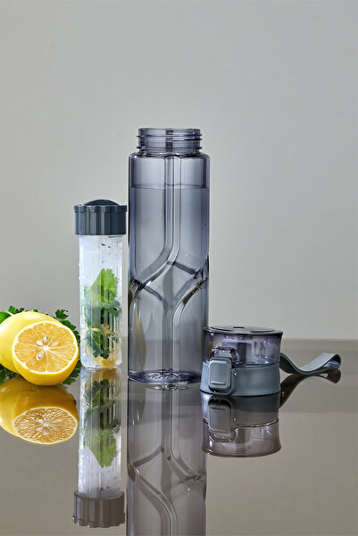 Mefa Mutfak Detox Device - Water Bottle - Flask - with Strap / 800 ml - Gray