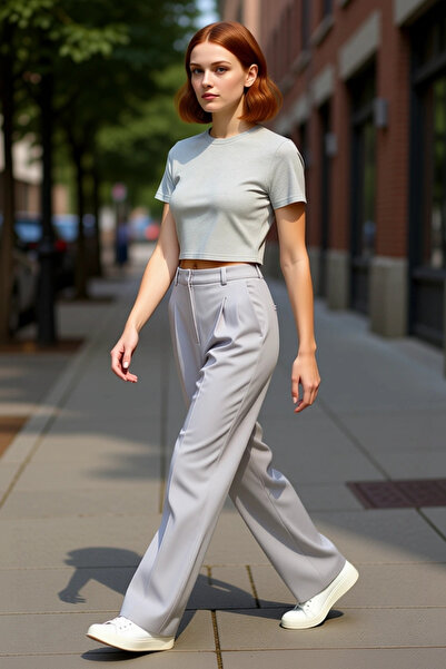 PayBuy Women's Straight Cut High Waist Woven Fabric Pants Functional Durable Quality Comfortable Stylish