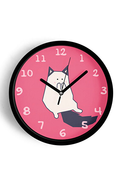 JHAAR Ceas de perete modern pentru camera copiilor cu pisică drăguță - 42 cm ...