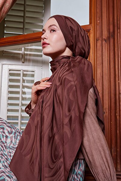 Levidor Coffee Abstract Pattern Grazia Shawl