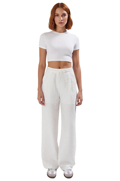 PayBuy Women Textured Wide Leg Pants High Waist Functional Durable Quality Comfortable Modern