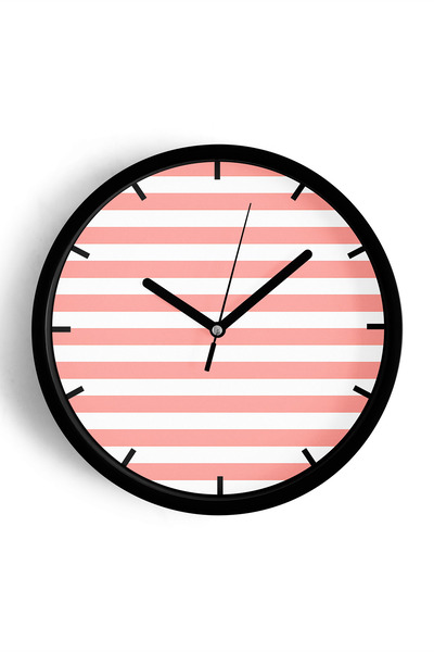 JHAAR Ceas de perete cu design modern și linii decorative - 25 cm - Carcasă n...