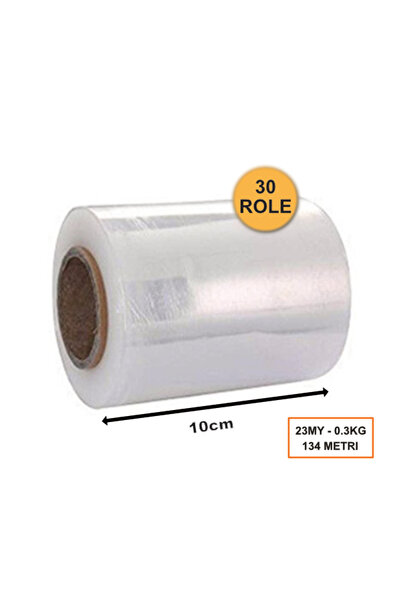 OEM Set of 30 Rolls Transparent Stretch Film, 100 mm, 0.3 kg, 134 ml
