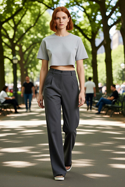 PayBuy Women's High Waist Wide Leg Pleated Woven Pants Functional Durable Quality Comfortable