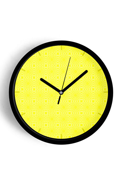 JHAAR Ceas de perete cu design modern - 25 cm - Carcasă neagră cu sticlă fron...