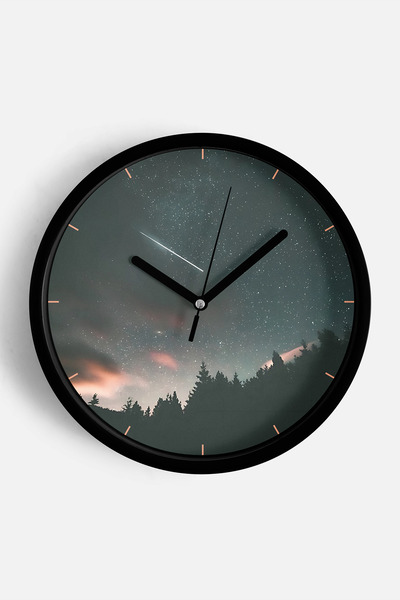 JHAAR Ceas de perete modern cu tematică peisaj natural abstract - 35 cm - Car...