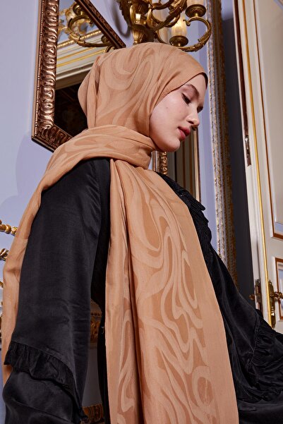 Levidor Camel Abstract Pattern Grazia Shawl