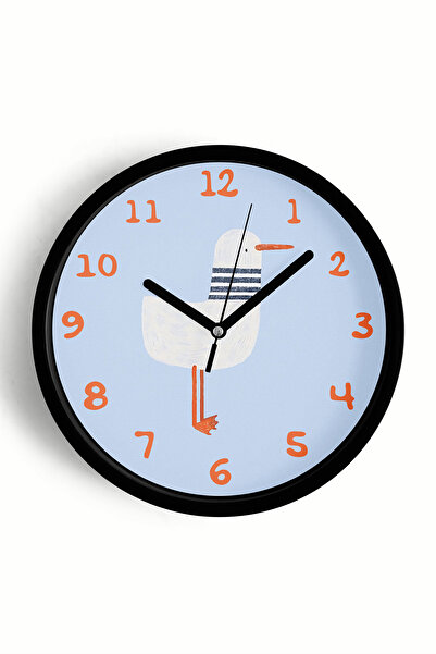 JHAAR Ceas de perete drăguț pentru camera copiilor, cu design Pescăruș - 42cm...