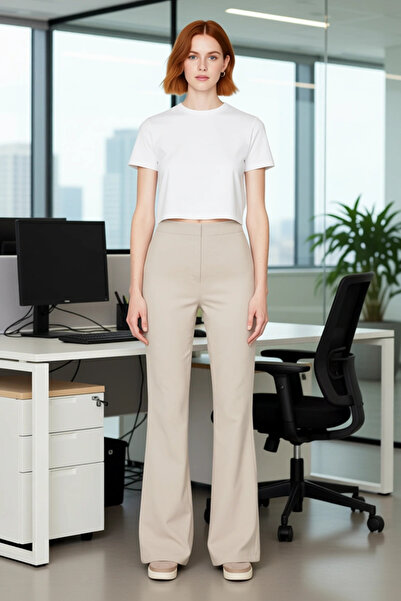 PayBuy Women's High Waist Flare Woven Pants Functional Durable Quality Comfortable Aesthetic Stylish