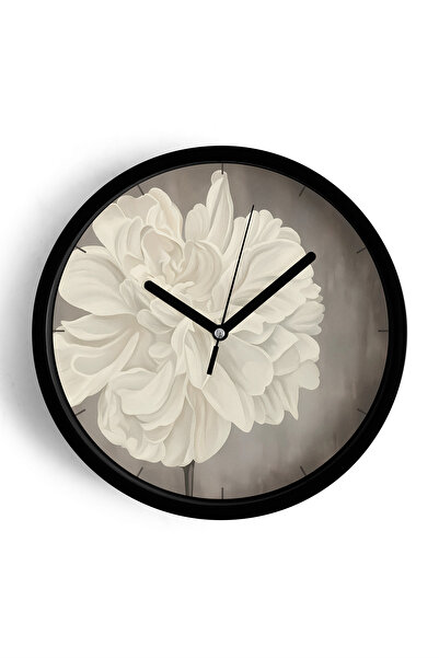 JHAAR Ceas de perete cu design modern, floral, boem, abstract - 42 cm - Carca...