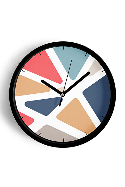 JHAAR Ceas de perete modern cu tematică geometrică abstractă - 25 cm - Carcas...