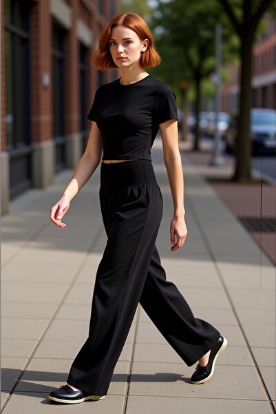 PayBuy Women's Ethnic Patterned High Waist Elastic Leg Pants Functional Durable Quality Comfortable